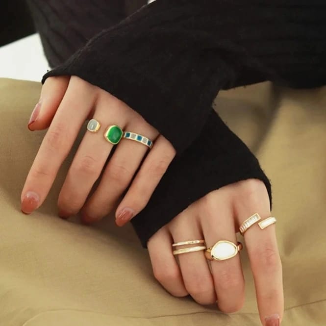 6 Piece Set Adjustable Rings