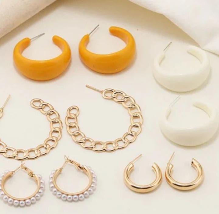 5 Piece Earrings Set